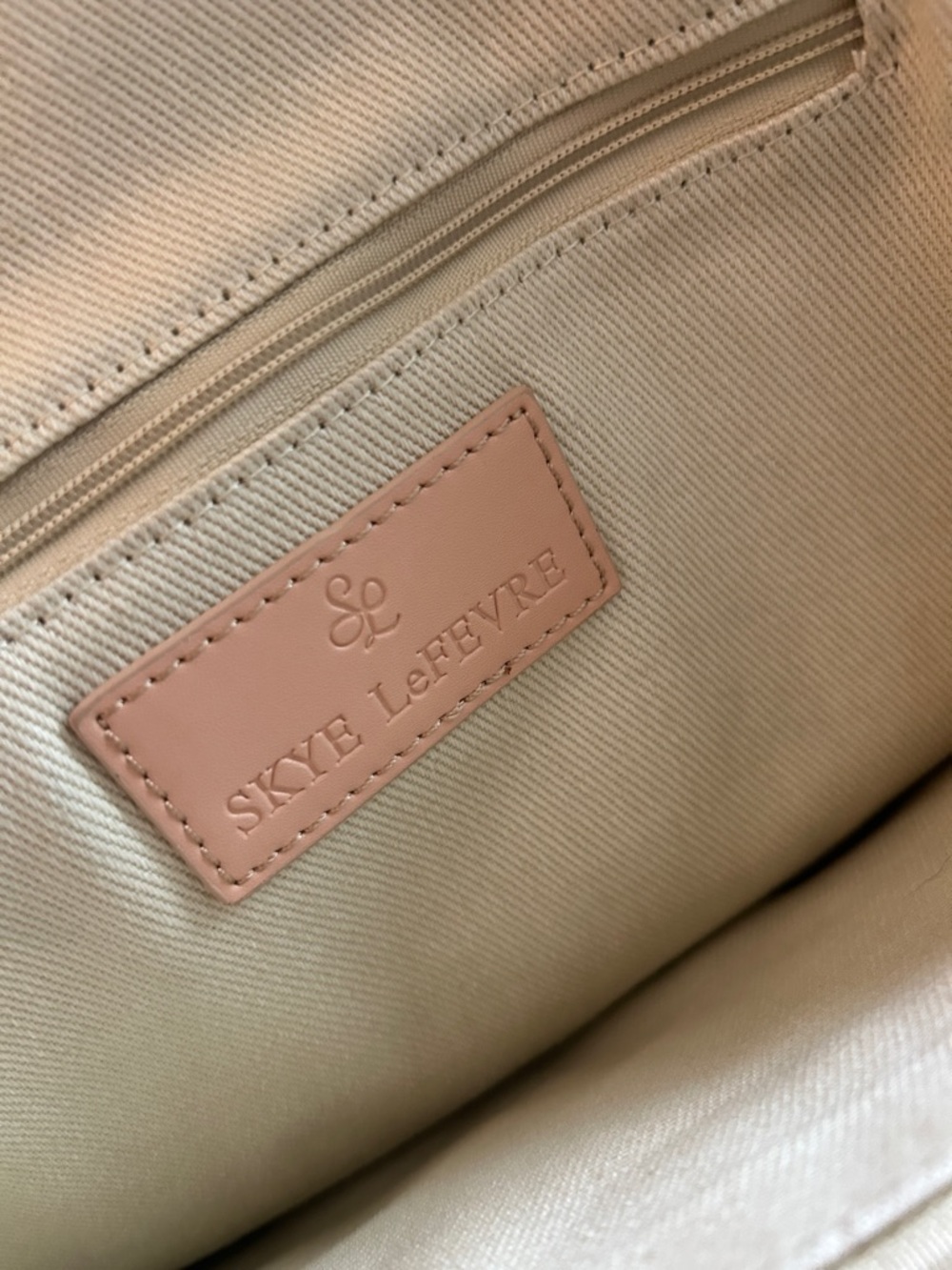 Skye LeFevre Blush Pink Backpack with Gold Accents - Picture 9 of 12